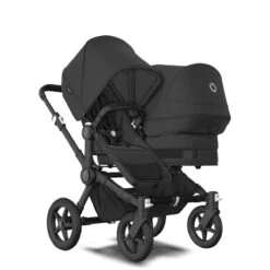 Bugaboo Donkey 5 Duo Black - Midnight Black - Midnight Black -Winkel Voor Kinderwagens En Accessoires bugaboo donkey 5 duo black black black side