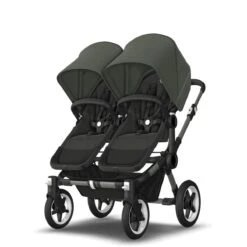 Bugaboo Donkey 5 Duo Graphite - Midnight Black - Forest Green -Winkel Voor Kinderwagens En Accessoires bugaboo donkey 5 duo graphite midnight black forest green 9