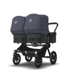 Bugaboo Donkey 5 Twin Black - Midnight Black - Stormy Blue -Winkel Voor Kinderwagens En Accessoires bugaboo donkey 5 twin black midnight black stormy blue