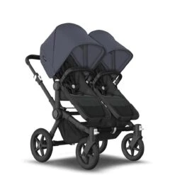 Bugaboo Donkey 5 Twin Black - Midnight Black - Stormy Blue -Winkel Voor Kinderwagens En Accessoires bugboo donkey 5 twin black midnight black stormy blue